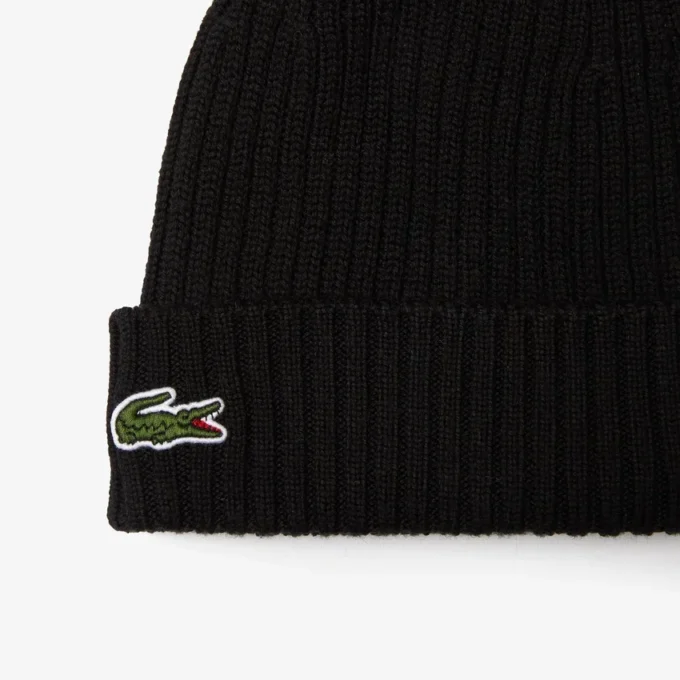 Unisex geribde gebreide muts van geborstelde wol