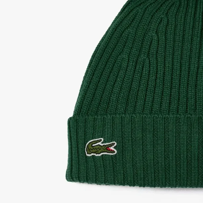 Unisex geribde gebreide muts van geborstelde wol