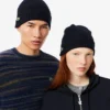 Unisex geribde gebreide muts van geborstelde wol