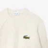 Unisex geribde katoenen trui met badge