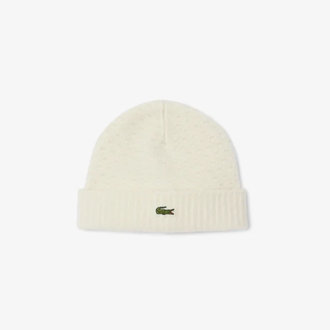 Unisex geribde wollen beanie