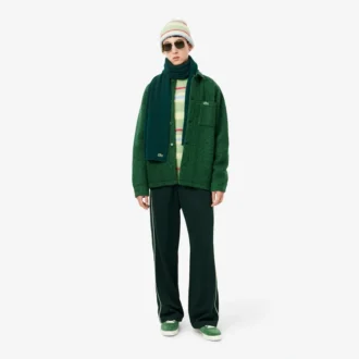 Unisex geribde wollen sjaal