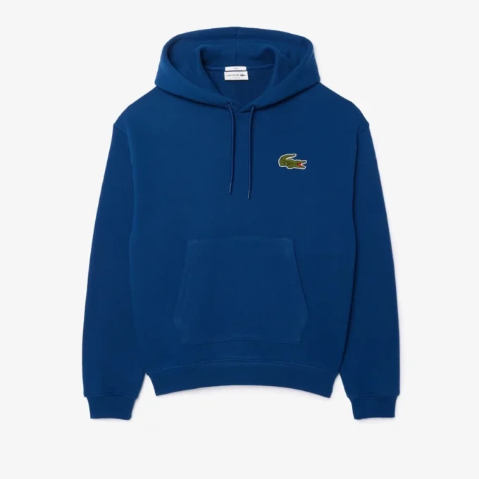Unisex hoodie met losse pasvorm en badge-accent