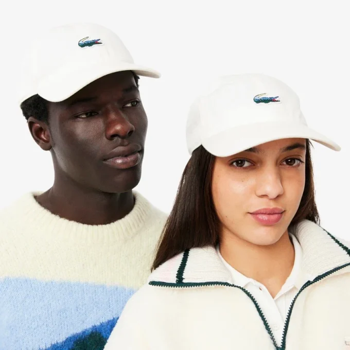 Unisex katoenen pet met landschapskrokodil