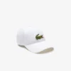 Unisex katoenen twill pet met krokodillenlogo