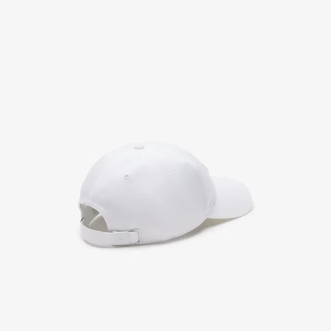 Unisex katoenen twill pet met krokodillenlogo