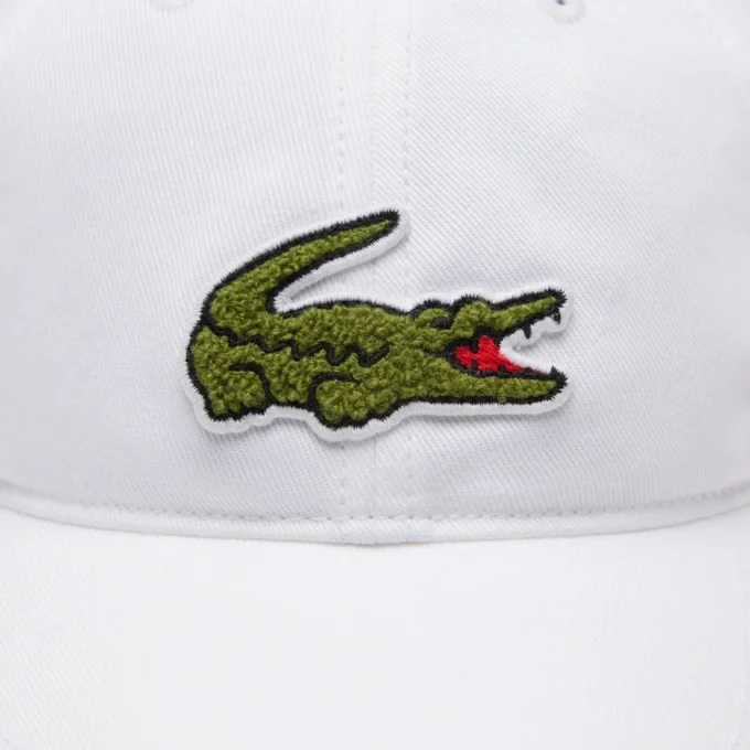 Unisex katoenen twill pet met krokodillenlogo