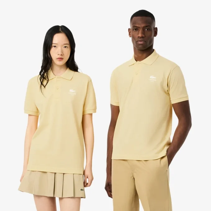Unisex klassieke pasvorm L.12.12-poloshirt met kenmerkende print