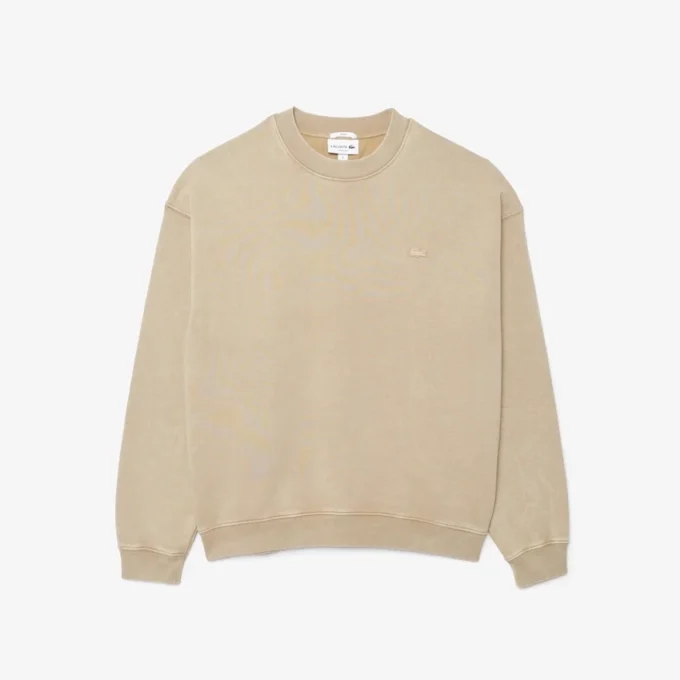 Unisex losvallend fleece-Sweatshirt met gewassen effect