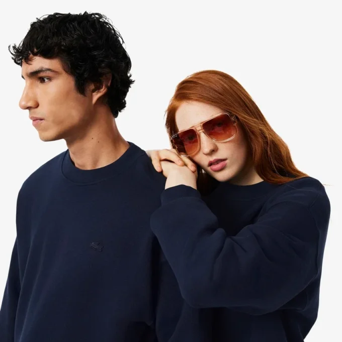 Unisex losvallend sweatshirt van dik fleece