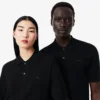Unisex merinowollen polo met korte mouwen