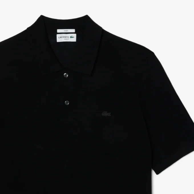 Unisex merinowollen polo met korte mouwen