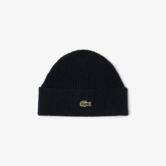 Unisex ribgebreide wollen muts
