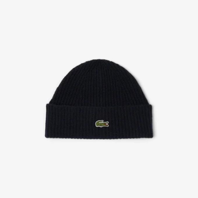 Unisex ribgebreide wollen muts
