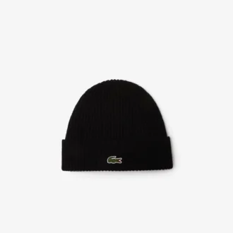 Unisex ribgebreide wollen muts