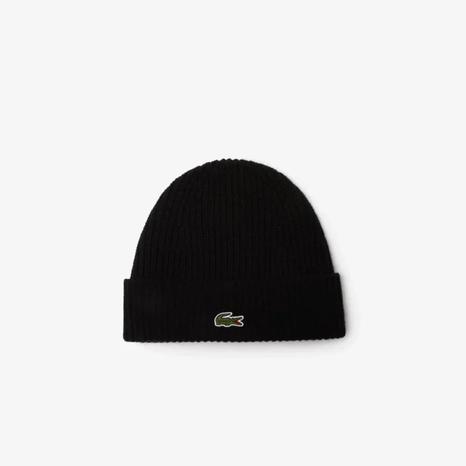 Unisex ribgebreide wollen muts
