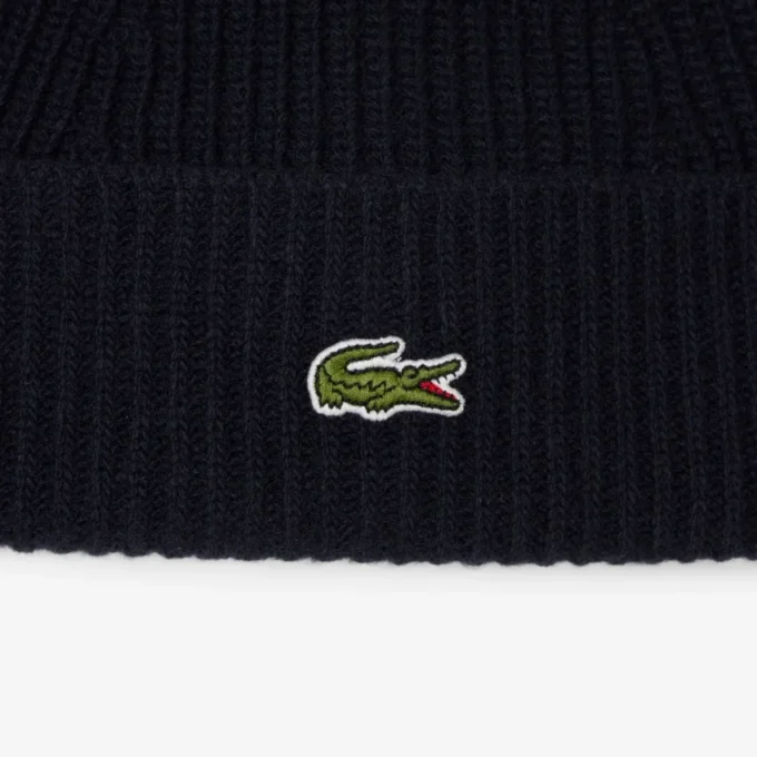 Unisex ribgebreide wollen muts