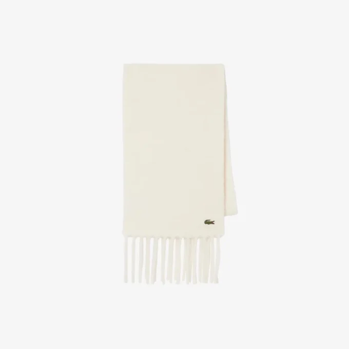 Unisex sjaal van alpacawol met franjes