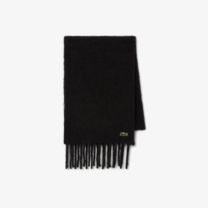 Unisex sjaal van alpacawol met franjes