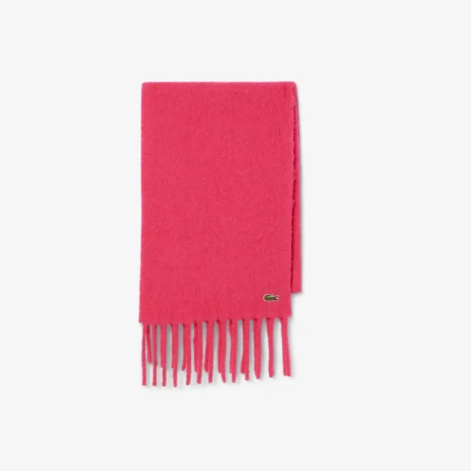 Unisex sjaal van alpacawol met franjes