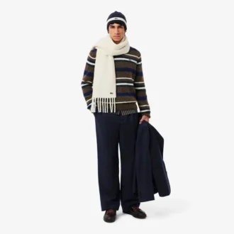 Unisex sjaal van alpacawol met franjes
