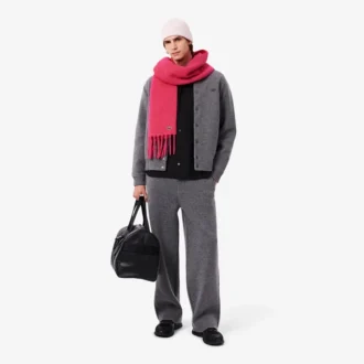 Unisex sjaal van alpacawol met franjes