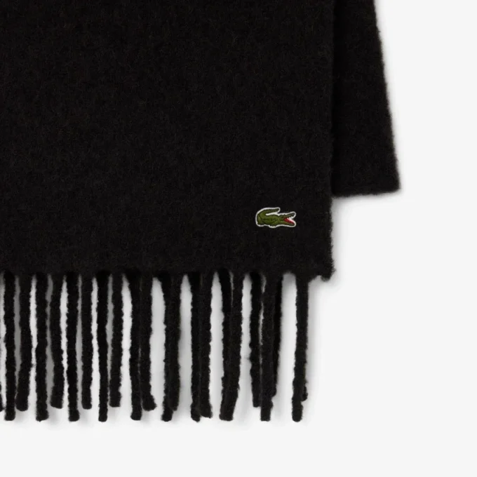 Unisex sjaal van alpacawol met franjes