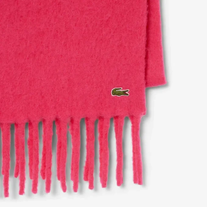 Unisex sjaal van alpacawol met franjes