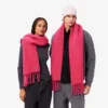 Unisex sjaal van alpacawol met franjes