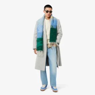 Unisex sjaal van alpacawol met landschapsmotief