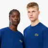 Unisex T-shirt met badge van zwaar katoen met losse pasvorm