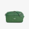 Verticale leren tas met monogram