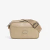 Verticale leren tas met monogram