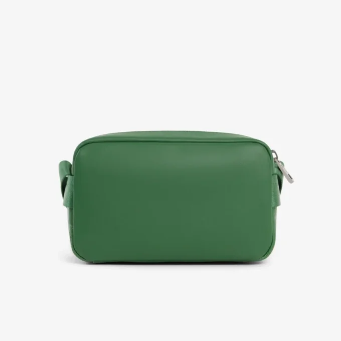Verticale leren tas met monogram