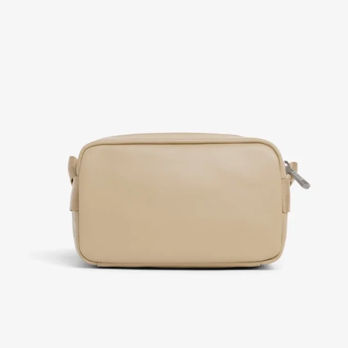 Verticale leren tas met monogram