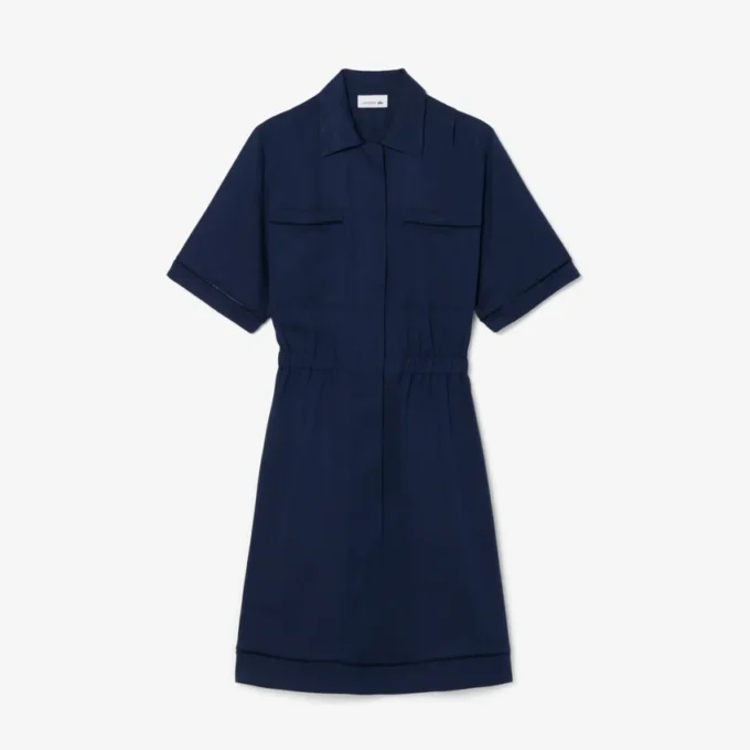 Vloeiende shirtjurk van linnenmix
