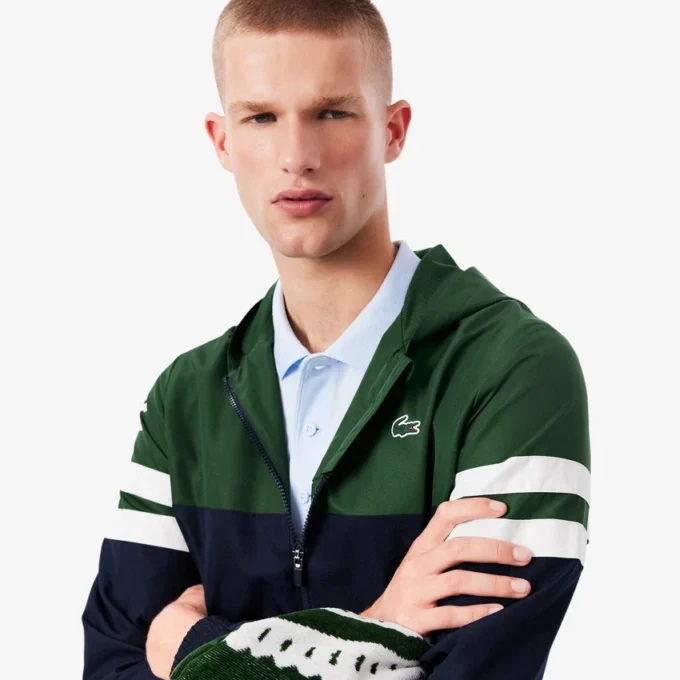 Waterafstotend heren tennisjack met capuchon