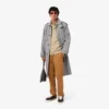 Waterafstotende geruite trenchcoat voor heren