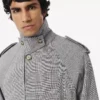 Waterafstotende geruite trenchcoat voor heren
