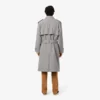 Waterafstotende geruite trenchcoat voor heren
