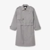 Waterafstotende geruite trenchcoat voor heren