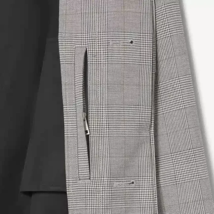 Waterafstotende geruite trenchcoat voor heren