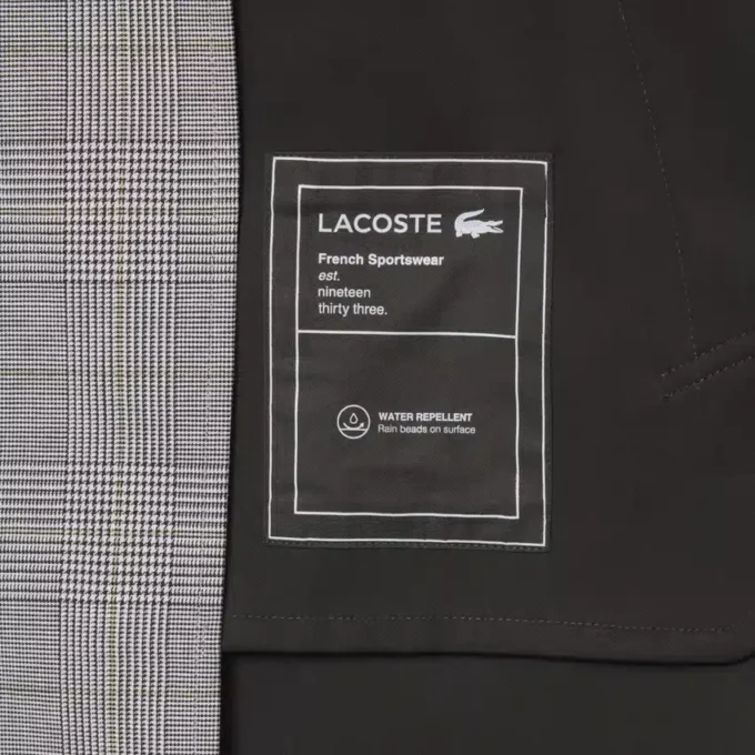 Waterafstotende geruite trenchcoat voor heren