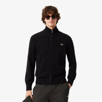 Wollen sweater met rits voor heren