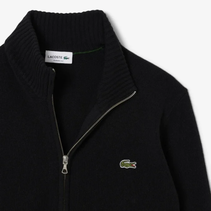 Wollen sweater met rits voor heren
