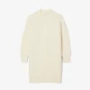 Wollen sweaterjurk met patchwork-effect voor dames