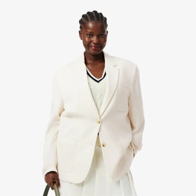 Wollen twill blazer voor dames
