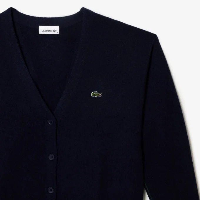 Wollen vest met V-hals en relaxte pasvorm voor dames