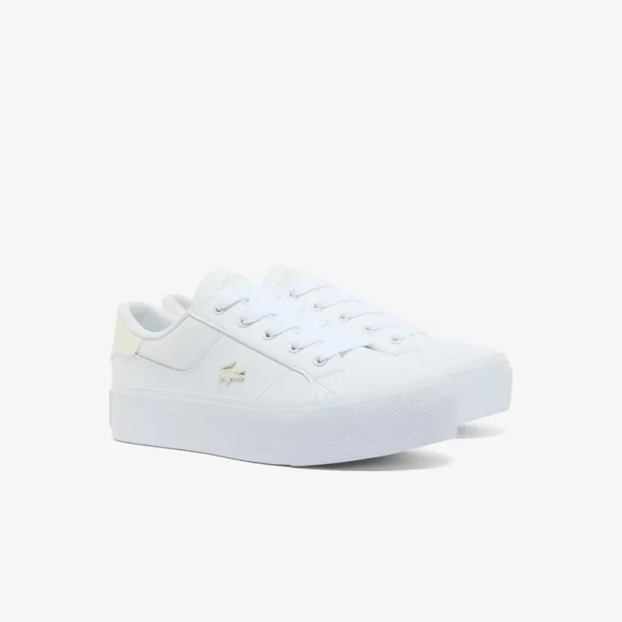 Ziane platformleersneakers voor dames