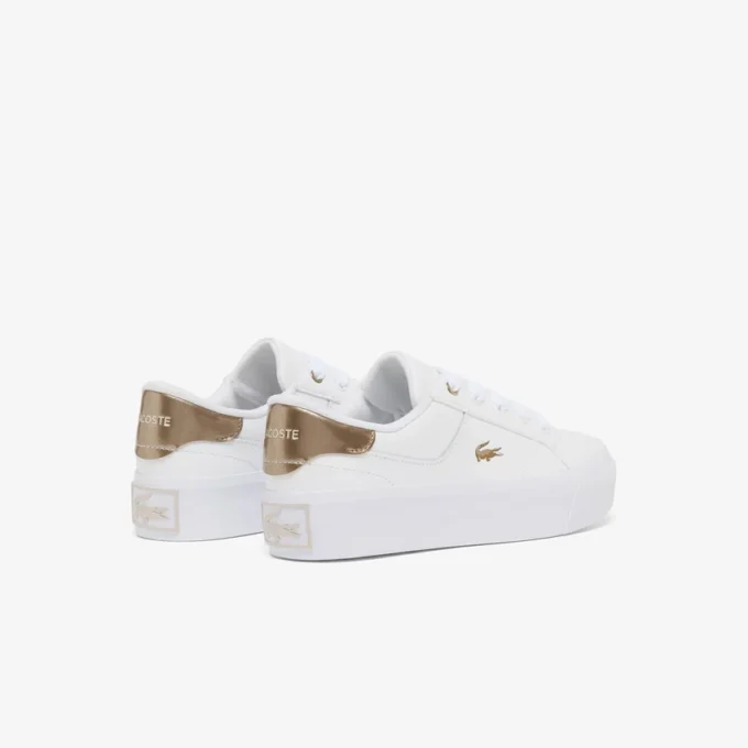Ziane platformleersneakers voor dames